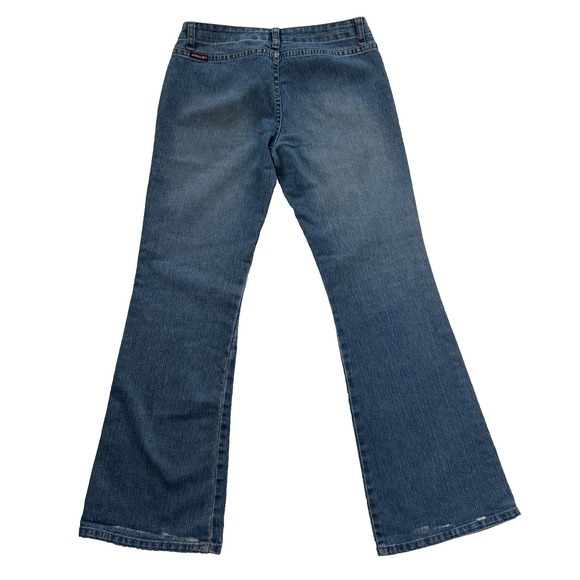 Jordache Y2K Bootcut Jeans Low Rise Stretch Denim 90s Flare Size 7/8 - Picture 2 of 10
